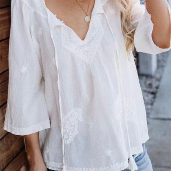 Embroidered Cotton Top - Picture 1 of 4